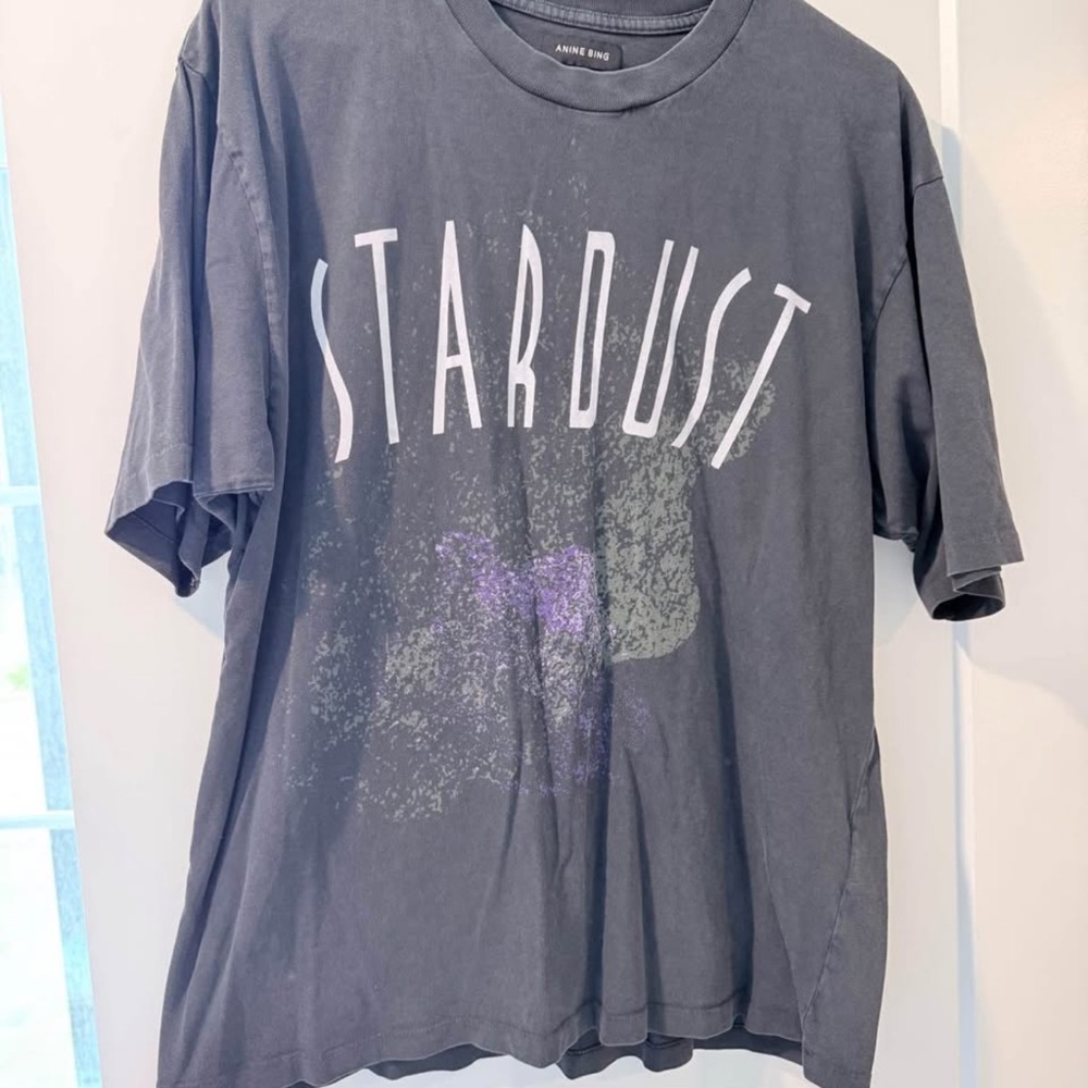 Anine Bing Gray Stardust Tee